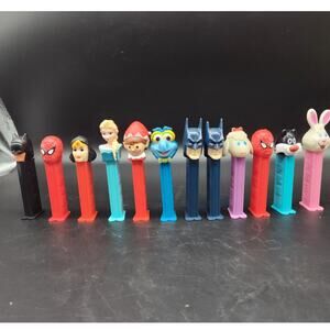 Lot of 13 PEZ Dispensers Disney Marvel DC Looney Tunes Mixed Characters